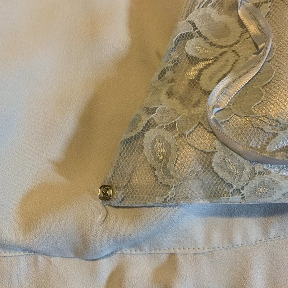 Jacket, elegant pale blue women, size L, with bow and frills. Must see - Picture 15 of 16